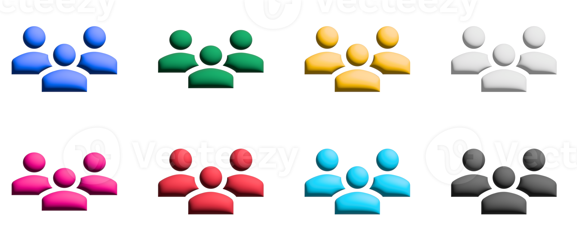 ícones de pessoas em design plano com elementos para conceitos móveis e aplicativos da web. coleção infográfico moderno e pictograma. png