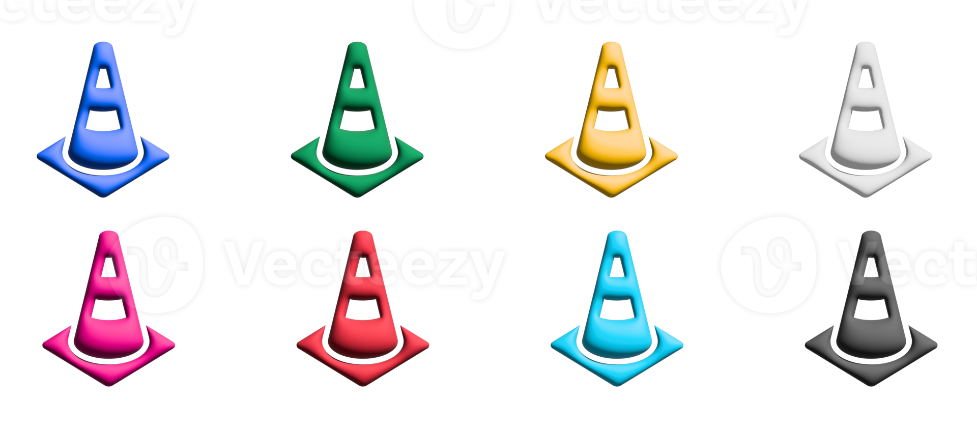 Traffic cone icons in flat design with elements for mobile concepts and web apps. Collection modern infographic and pictogram. png