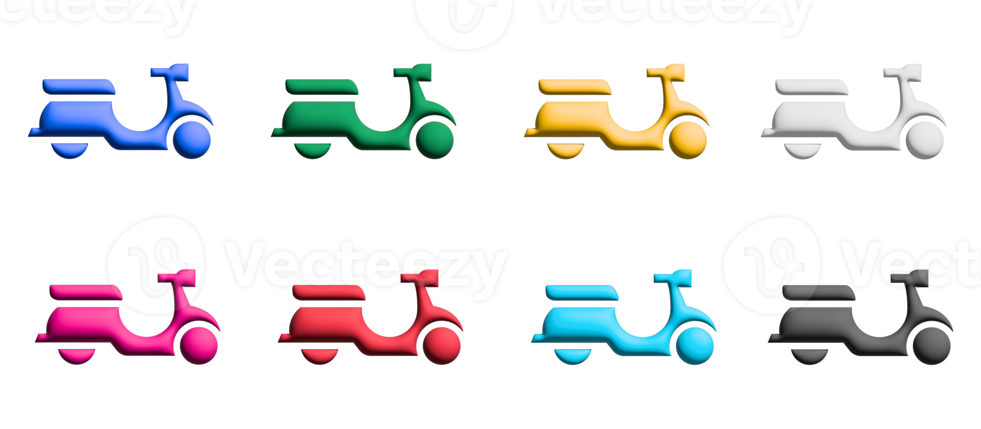 scooter icons in flat design with elements for mobile concepts and web apps. Collection modern infographic and pictogram. png