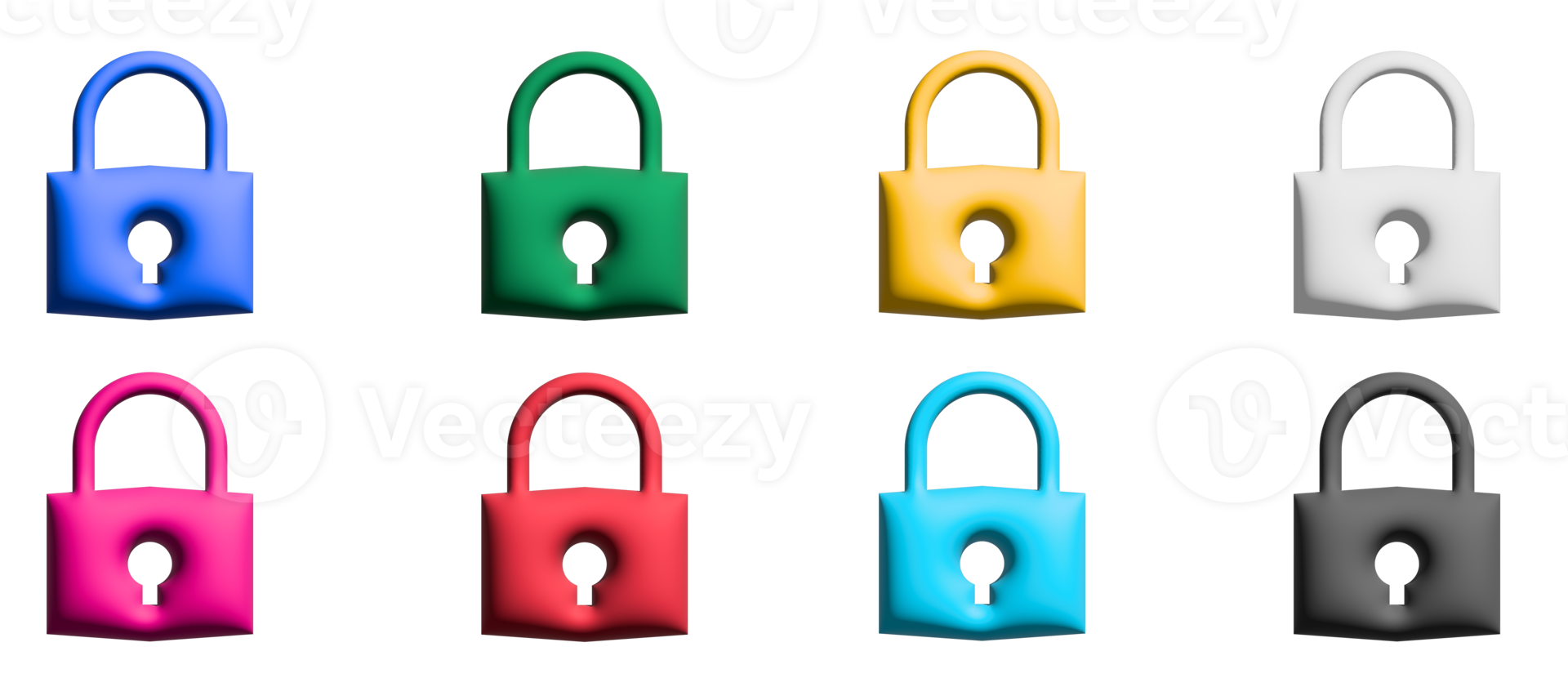 Key lock icons in flat design with elements for mobile concepts and web apps. Collection modern infographic and pictogram. png