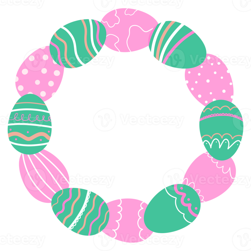 Green And Pink Easter Eggs png