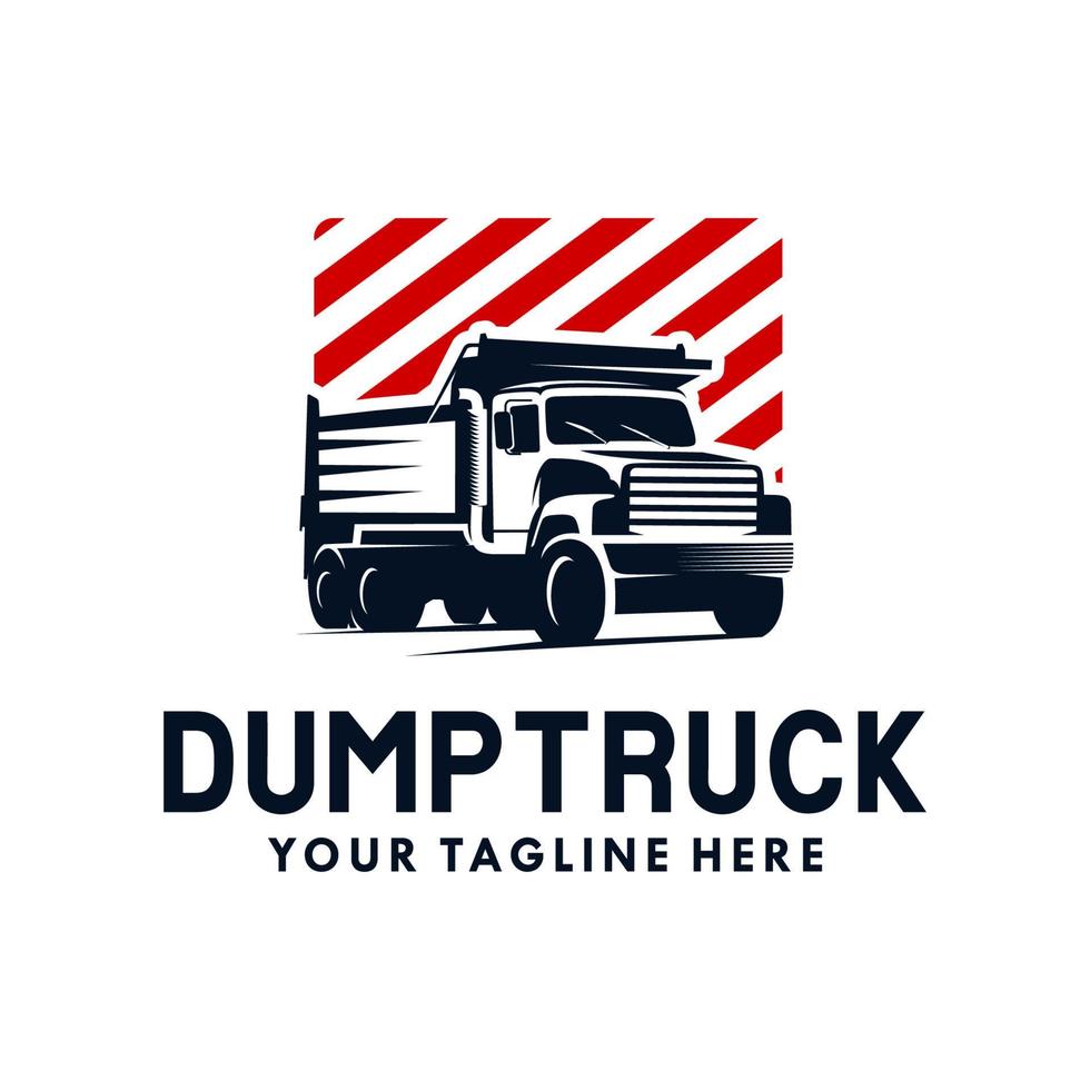 Dump truck logo design vector