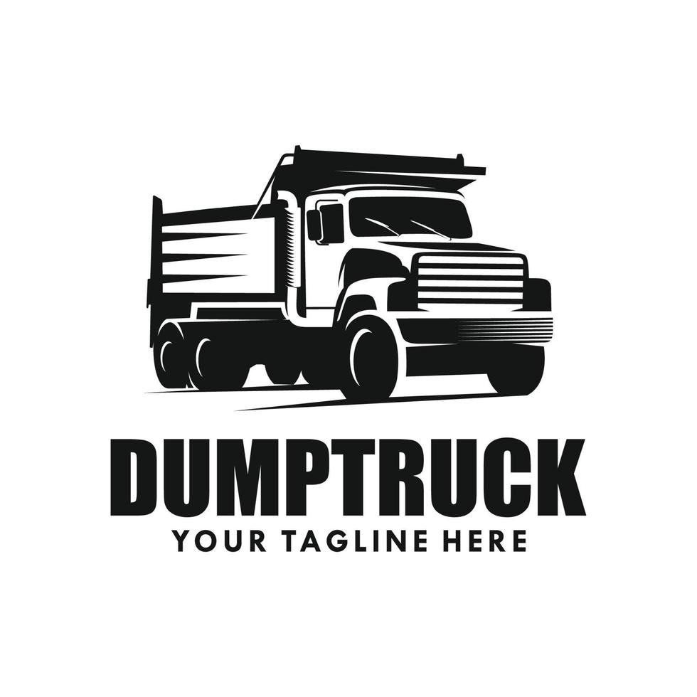 Dump truck logo design vector