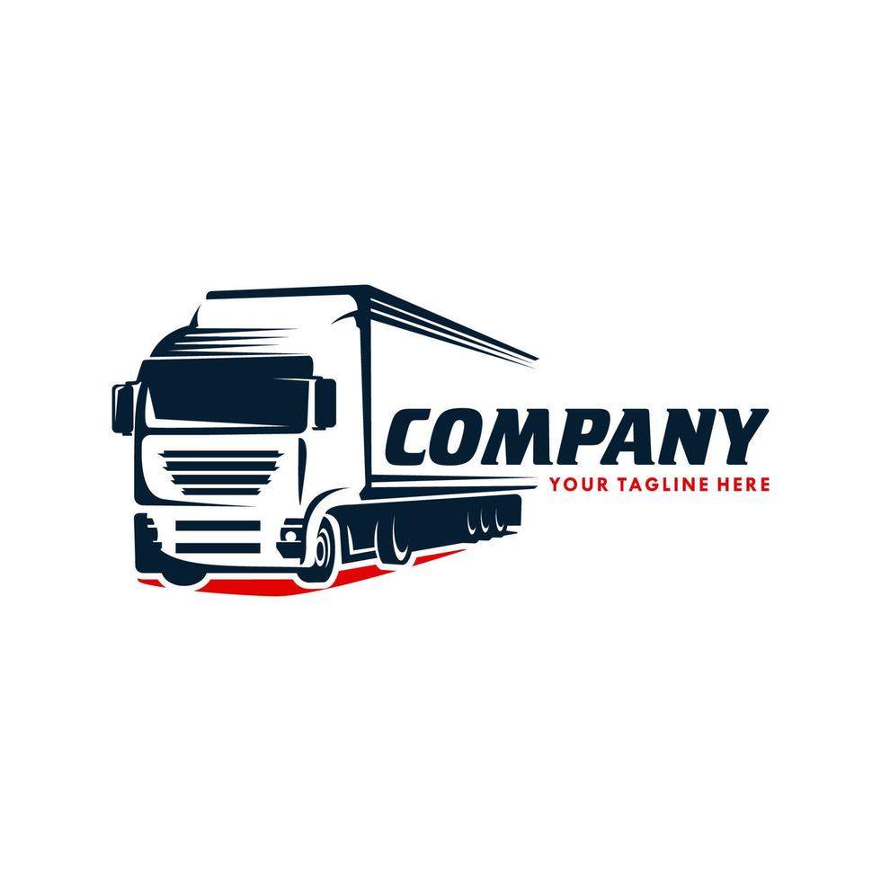 truck logo design on white background vector