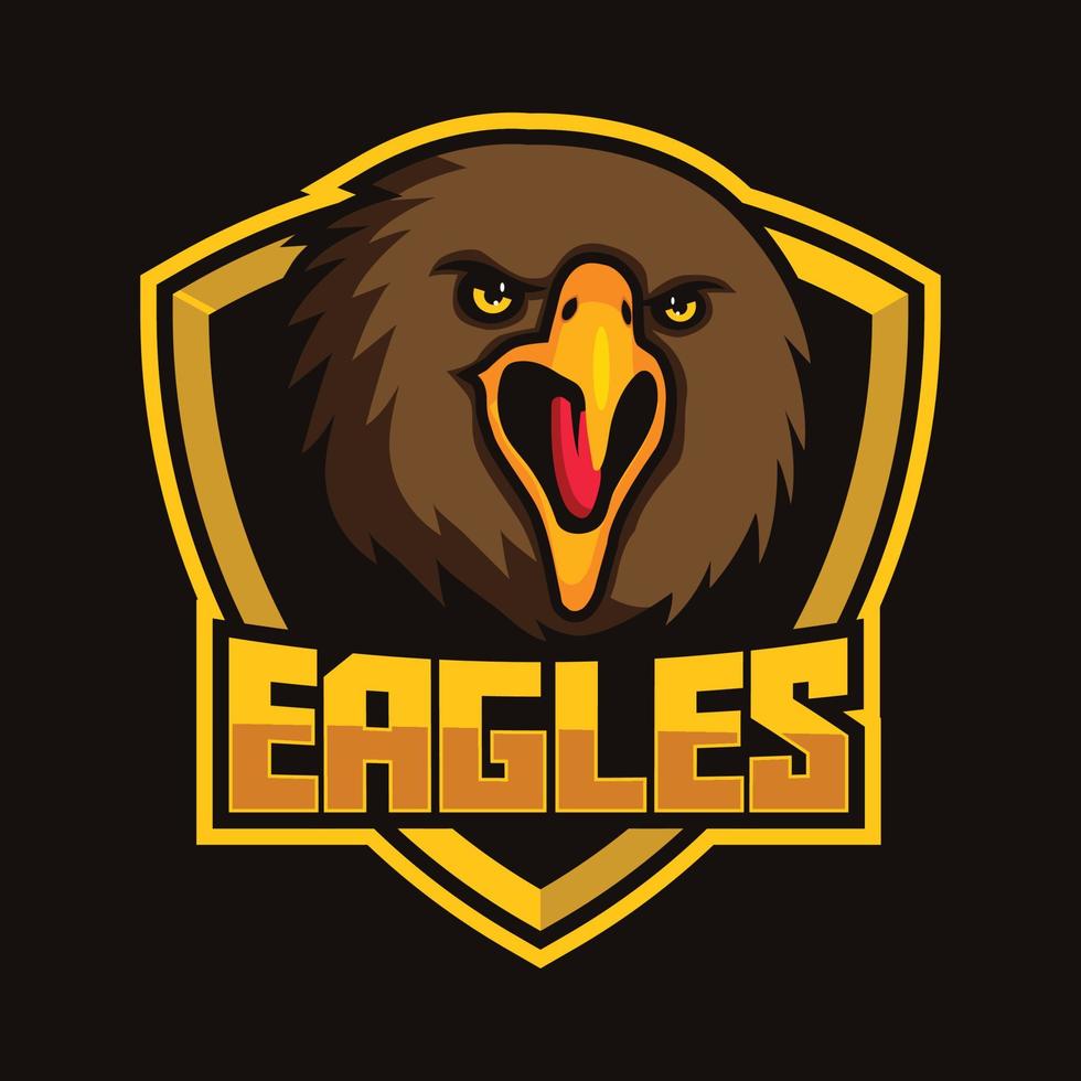 eagles esports gaming logo template vector