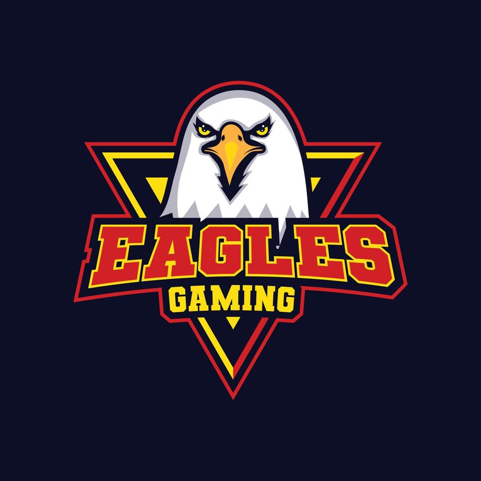 plantilla de logotipo de juego de esports de águilas vector