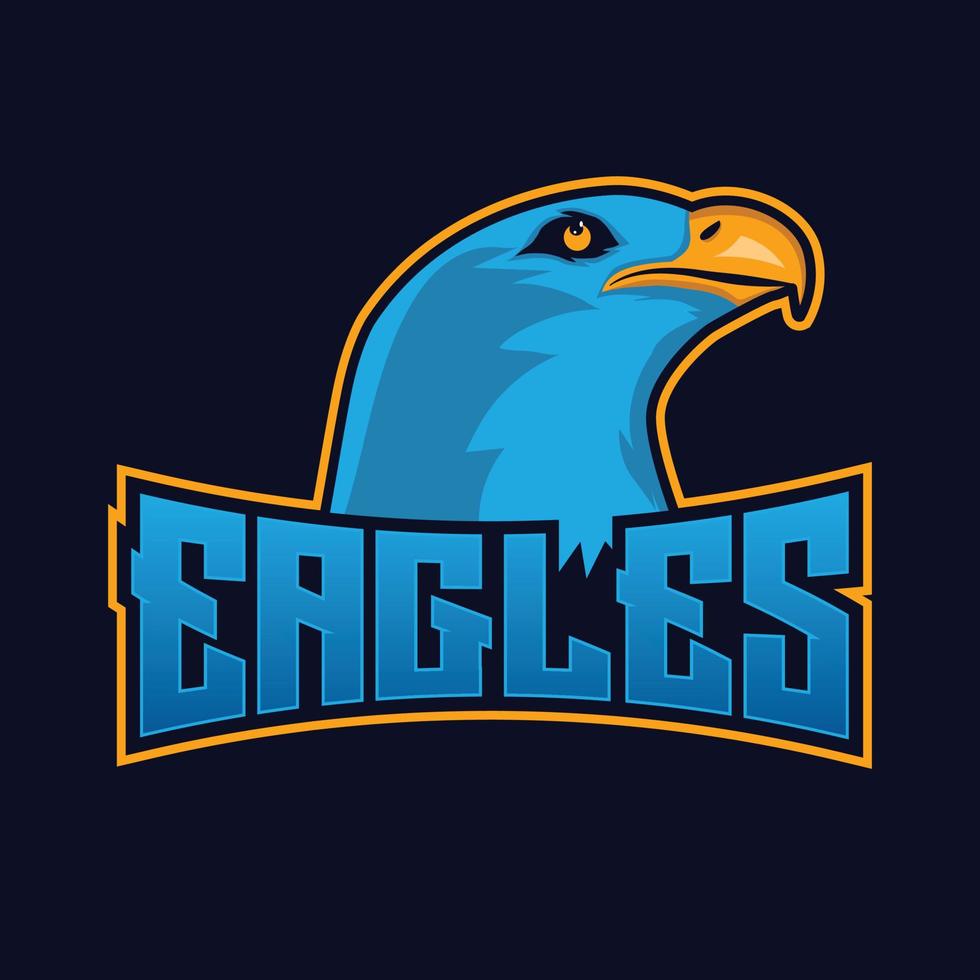 plantilla de logotipo de juego de esports de águilas vector