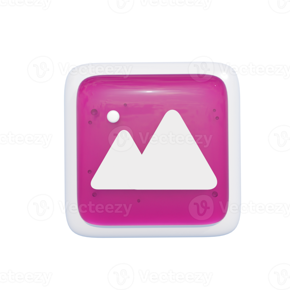 Gallery Smartphone App Icon 3d Illustration png