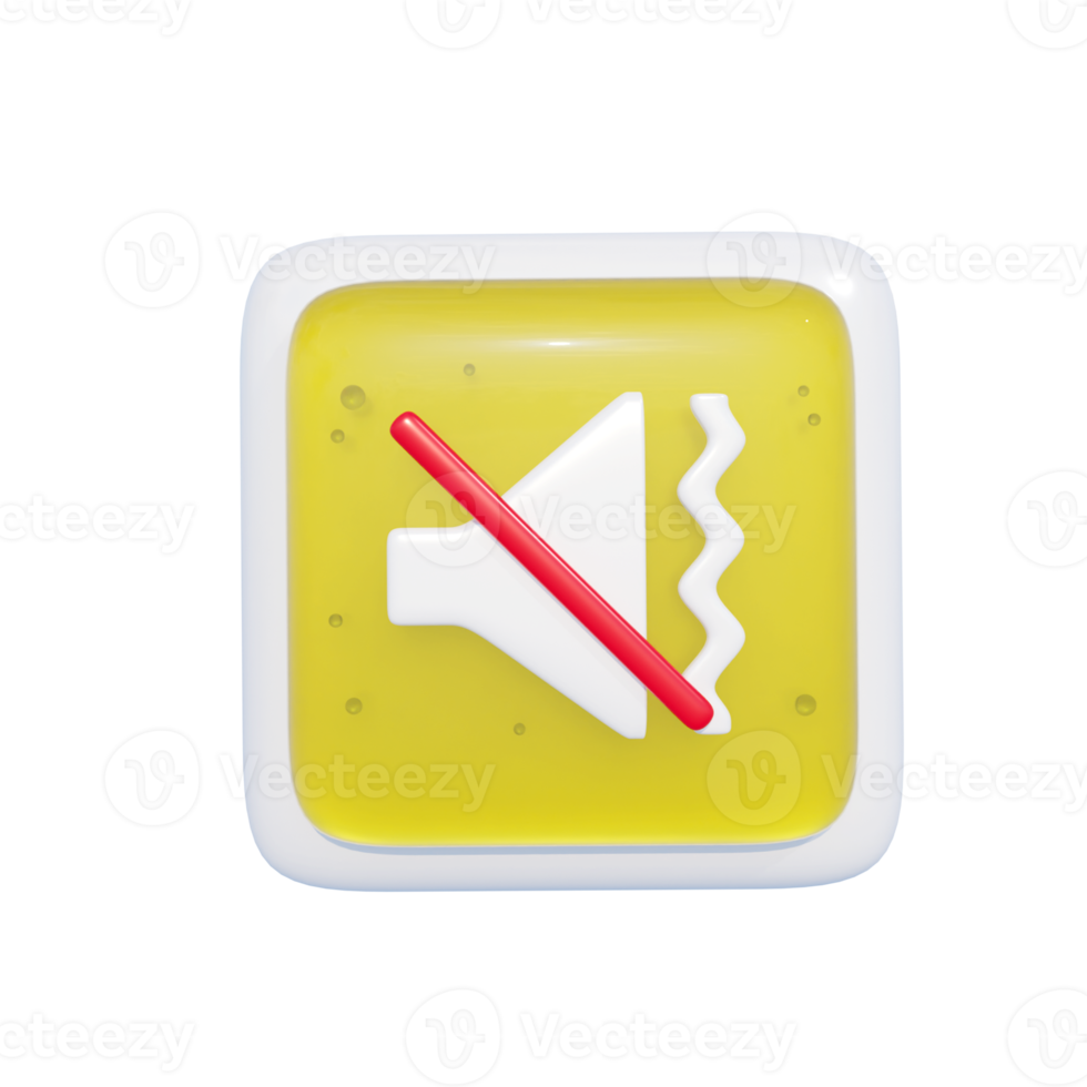 Vibrate mode Smartphone App Icon 3d Illustration png