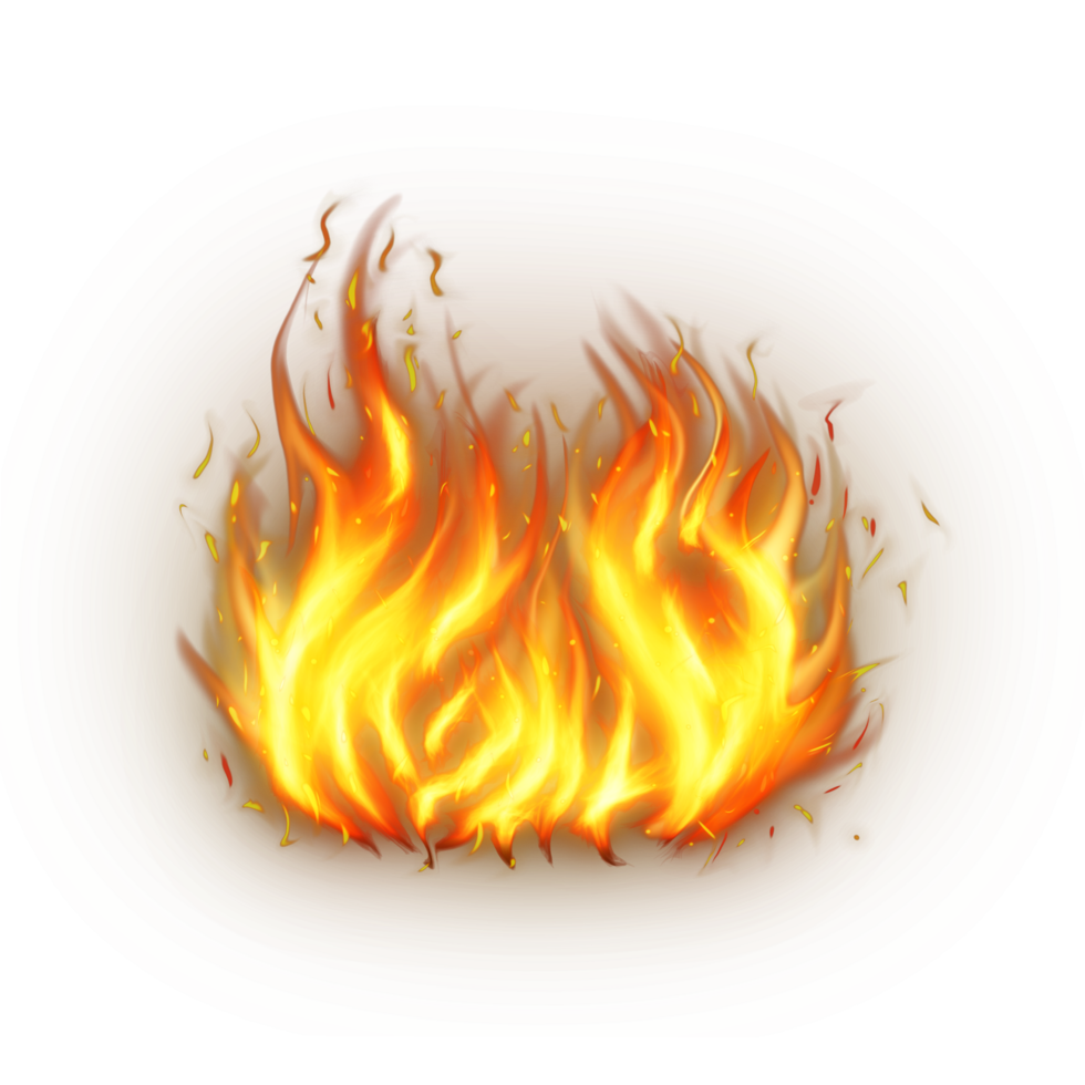 Realistic burning fire flames, Burning hot sparks realistic fire flame, Fire flames effect png