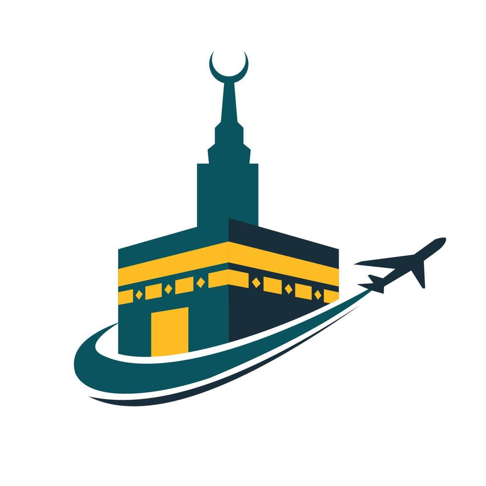 logotipo de viaje hajj vector