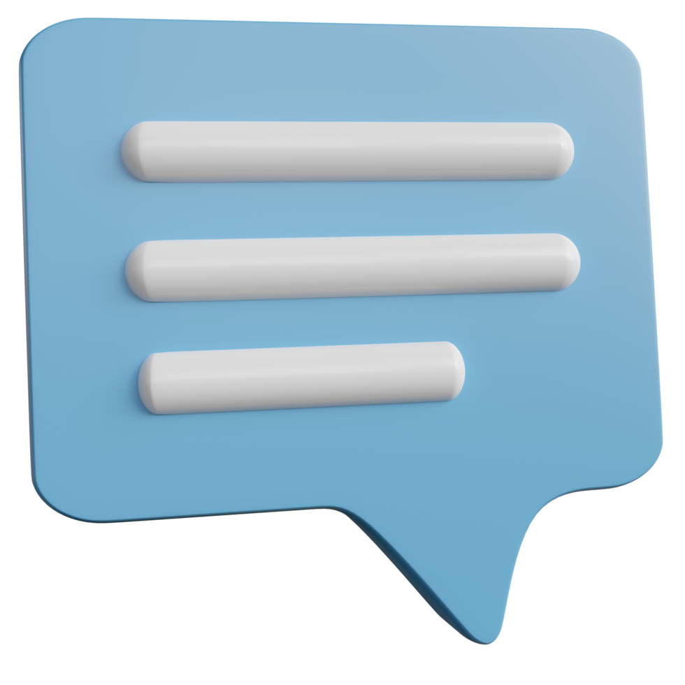 Speech bubbles of shapes on transparent background. Blank 3D text bubbles for business design, discussion, topic clarifications, notifications and explain expanded content. png