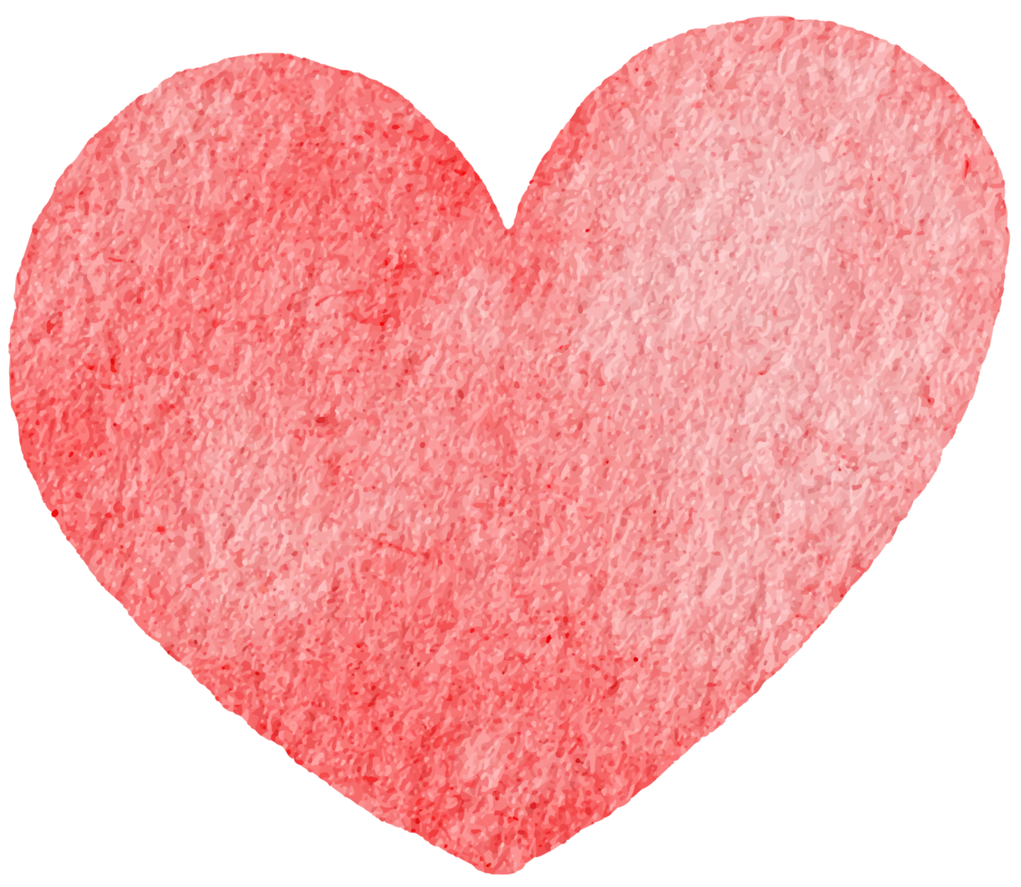 hand dragen rosa hjärtan form i vattenfärg stil för romantisk utskrift eller dekorationer png