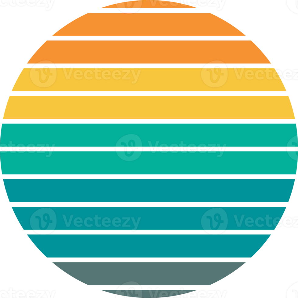 årgång retro solnedgång png