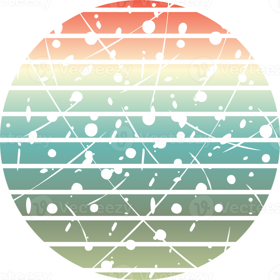 Vintage Retro-Sonnenuntergang png