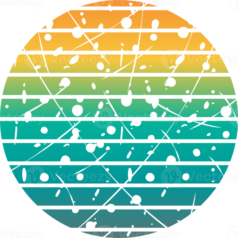 Vintage Retro-Sonnenuntergang png