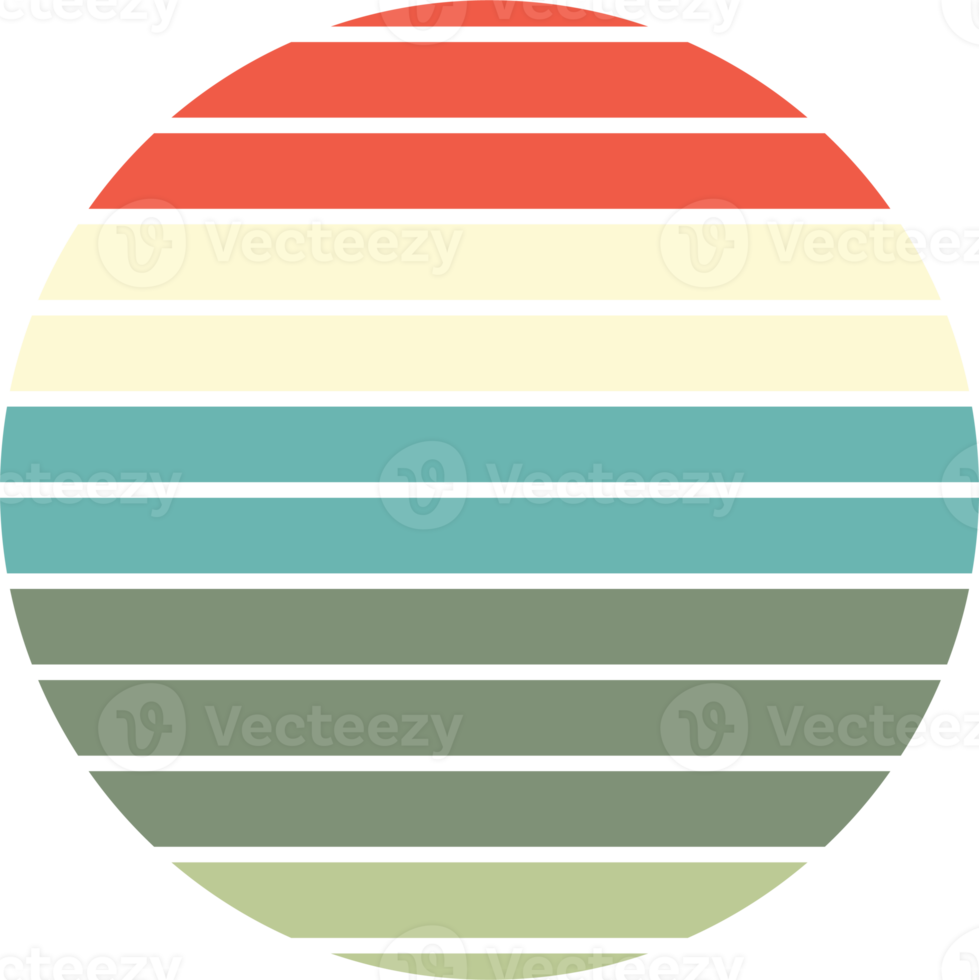 årgång retro solnedgång png