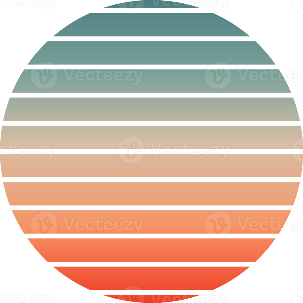 årgång retro solnedgång png