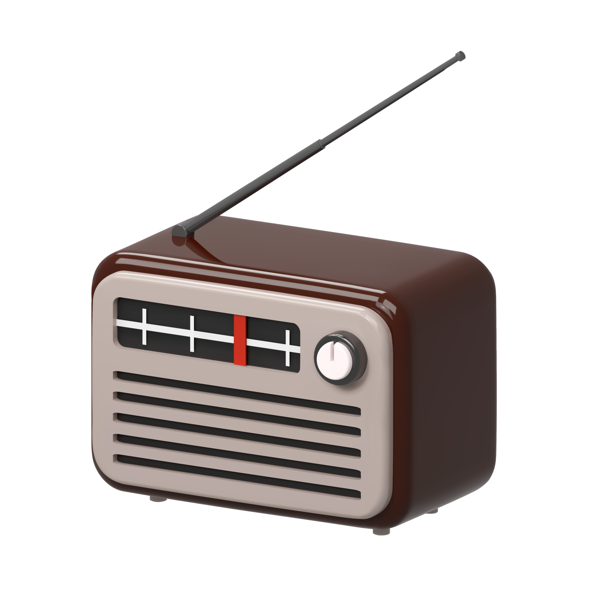 Old retro radio vintage. Old wooden retro style radio receiver vintage Radio,  Speaker, Old, isolated white background Stock Photo