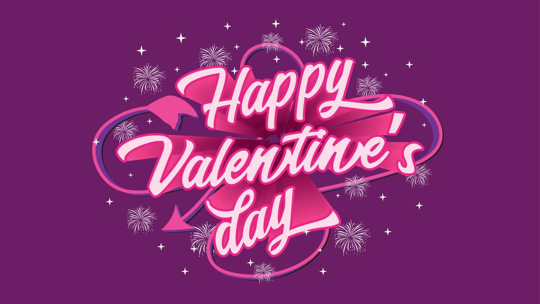 Happy Valentines Day Background Design with valentine typography Vector illustration