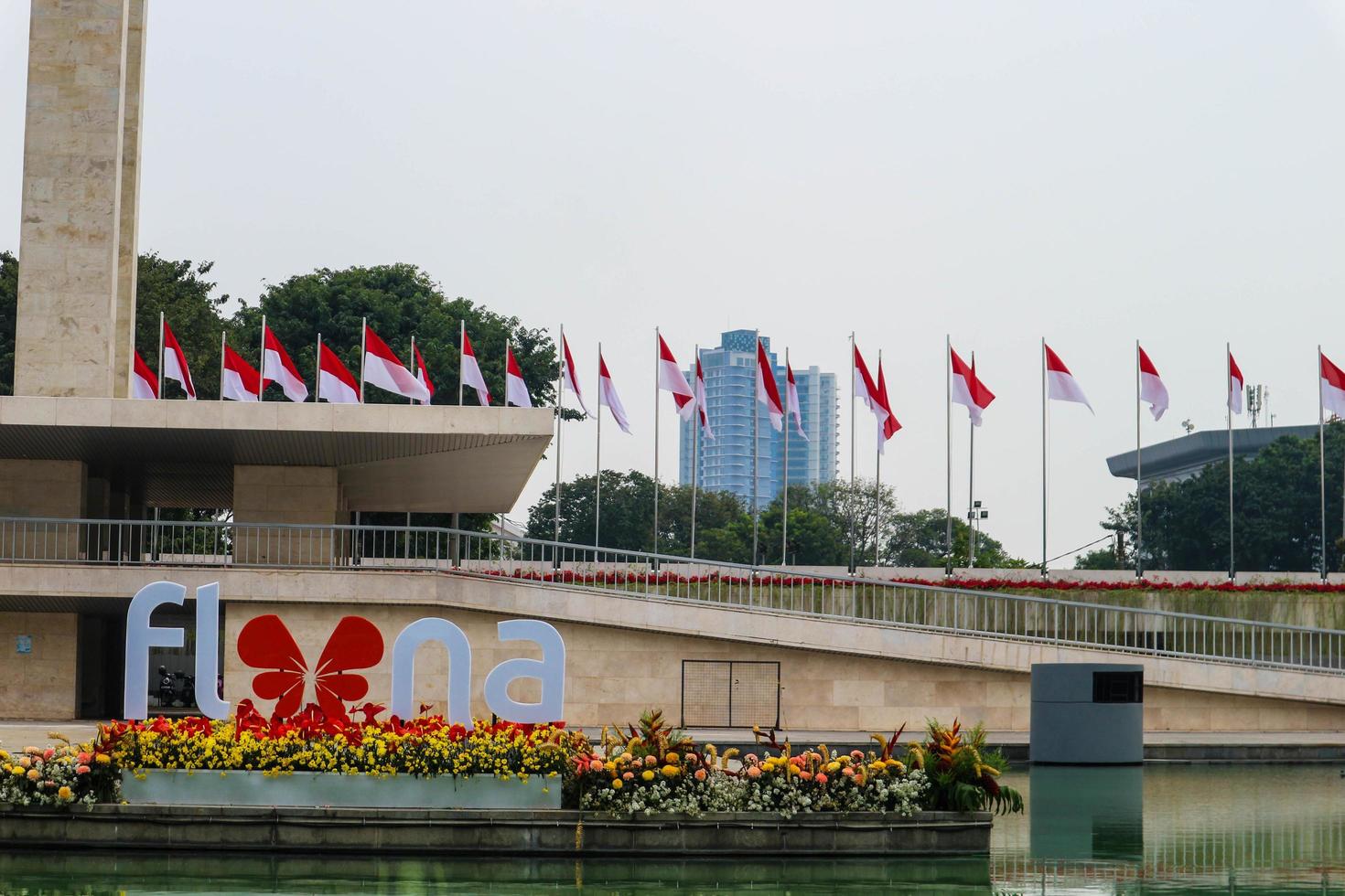 Jakarta, Indonesia in August 2022. Visitors who are lovers of flora and fauna visiting the Flona 2022 exhibition at the Banteng Field in Central Jakarta. photo
