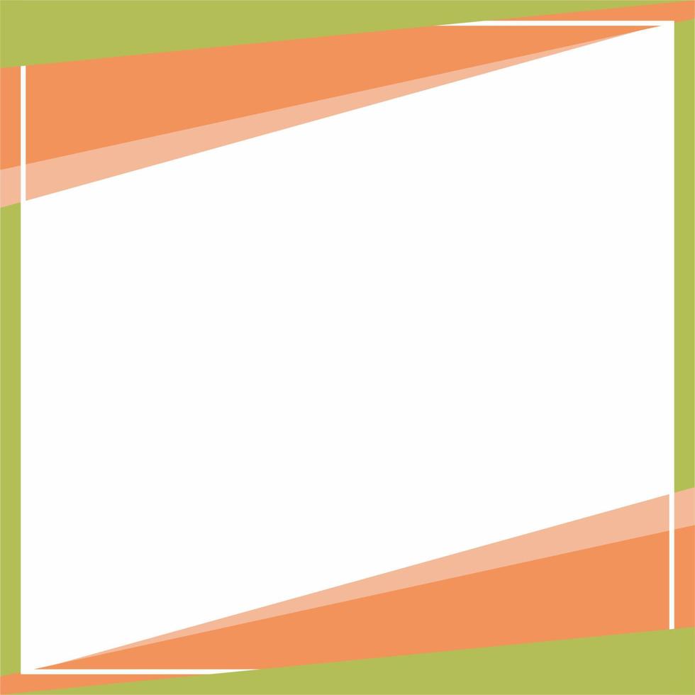 Orange, beige and green background color with stripe line shape. Suitable for social media post and web internet ads. Template layout. Frame, boarder for text, picture, advertisement. Empty space. vector