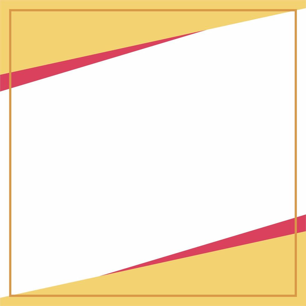 Yellow and pink background color with stripe line shape. Suitable for social media post and web internet ads. Template layout. Frame, boarder for text, picture, advertisement. Empty space. vector