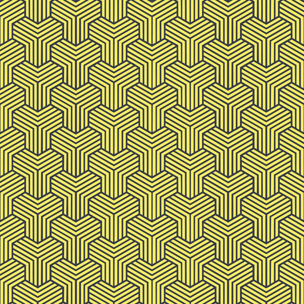 Abstract geometric line seamless pattern yellow background suitable for print cloth and packaging vector