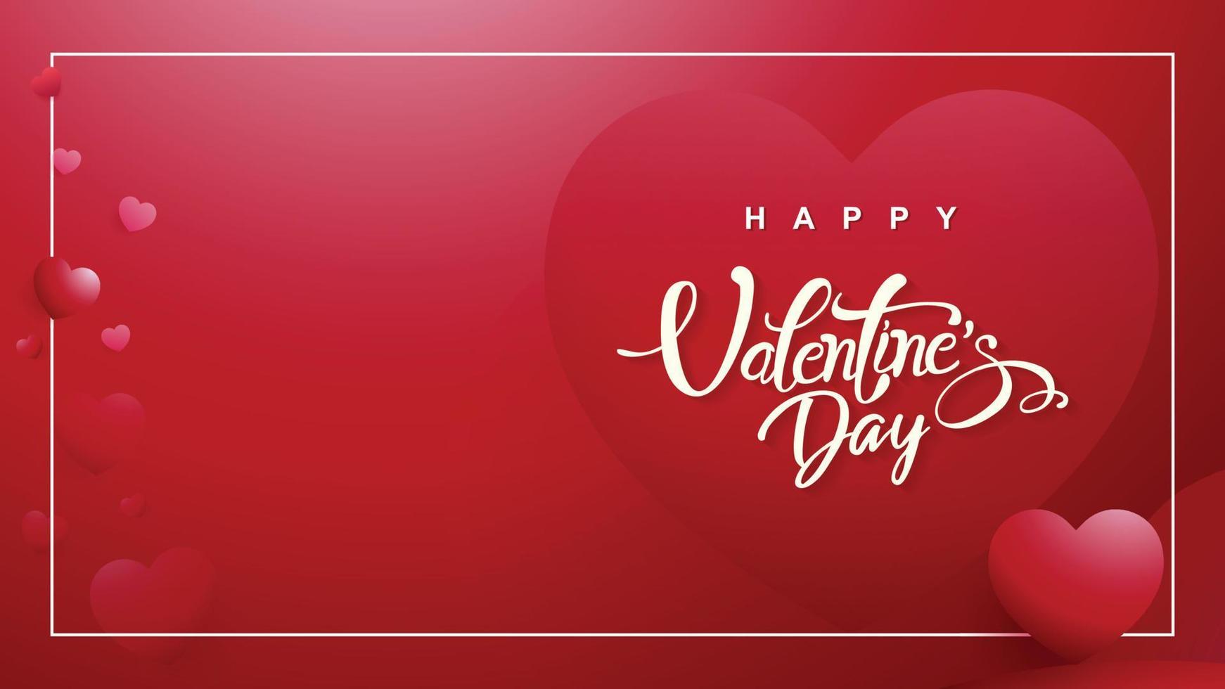 Happy valentine day - 14 February poster. Valentines day background. Valentine's Day greeting card vector design illustration. Happy Valentine's Day background.  Love heart design template. love heart