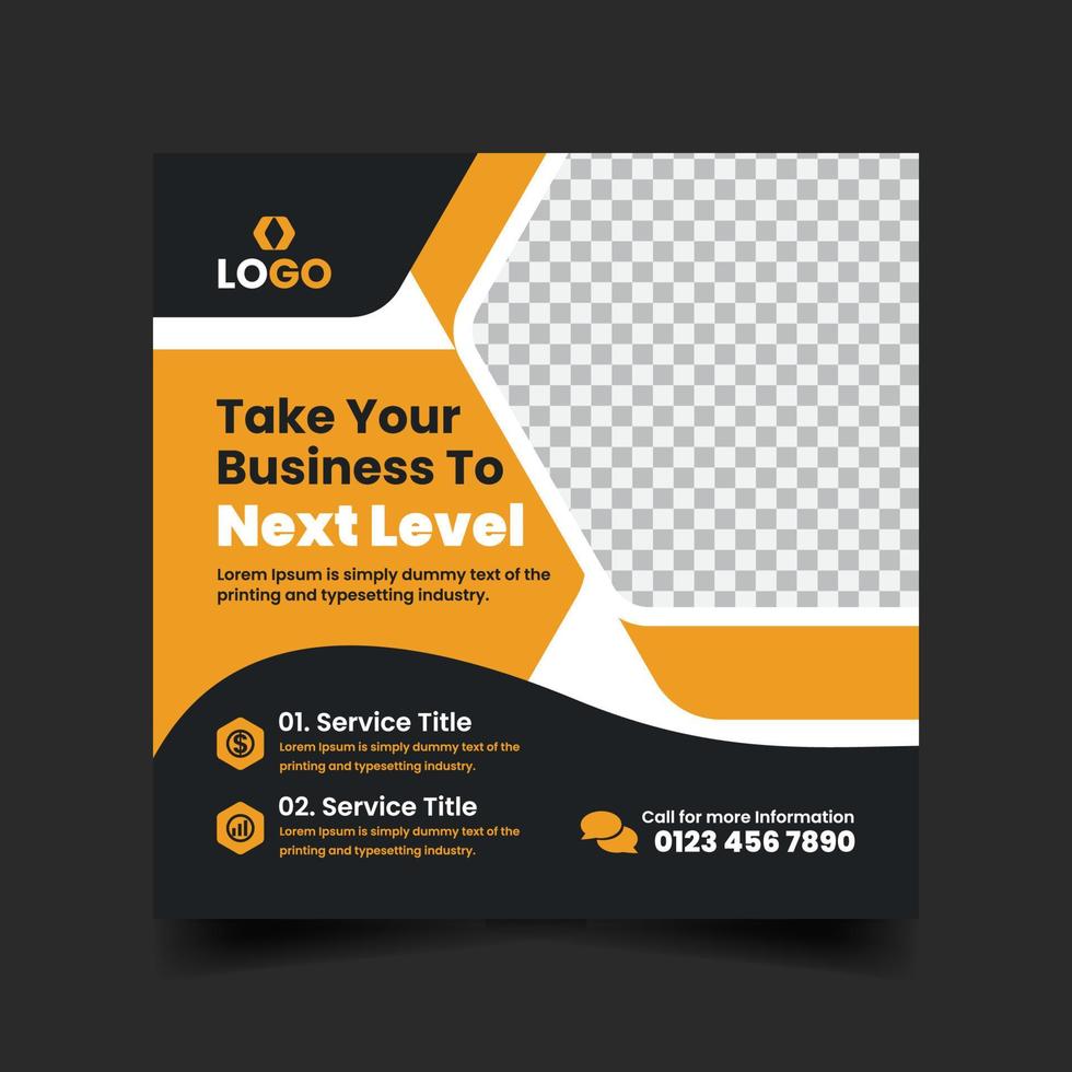 Business Marketing Squire Social Media Post Design Template vector