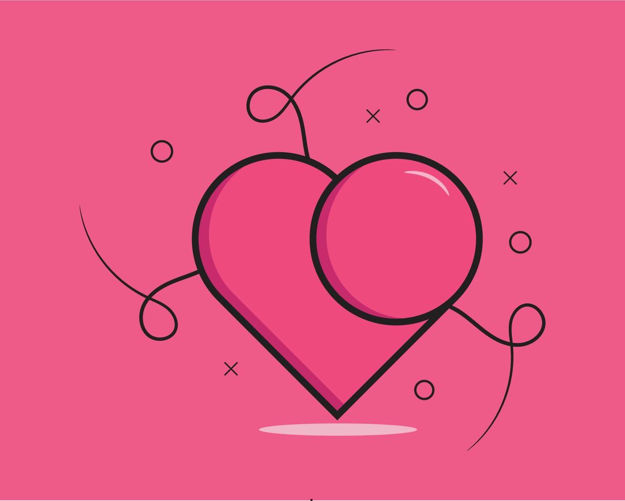 día de san valentín corazón amor vector ilustración diseño