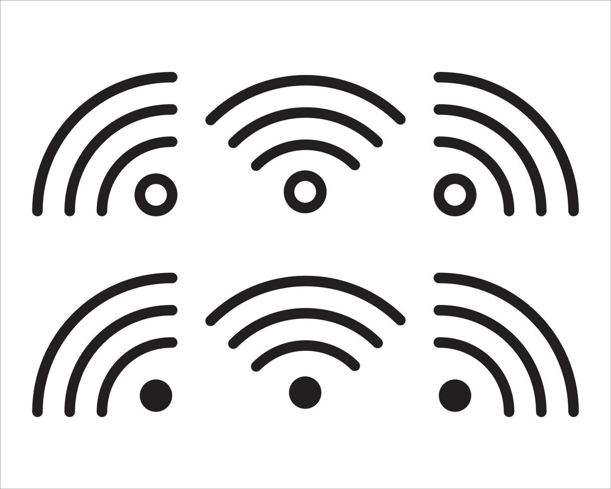 conjunto de iconos de señal wifi vector