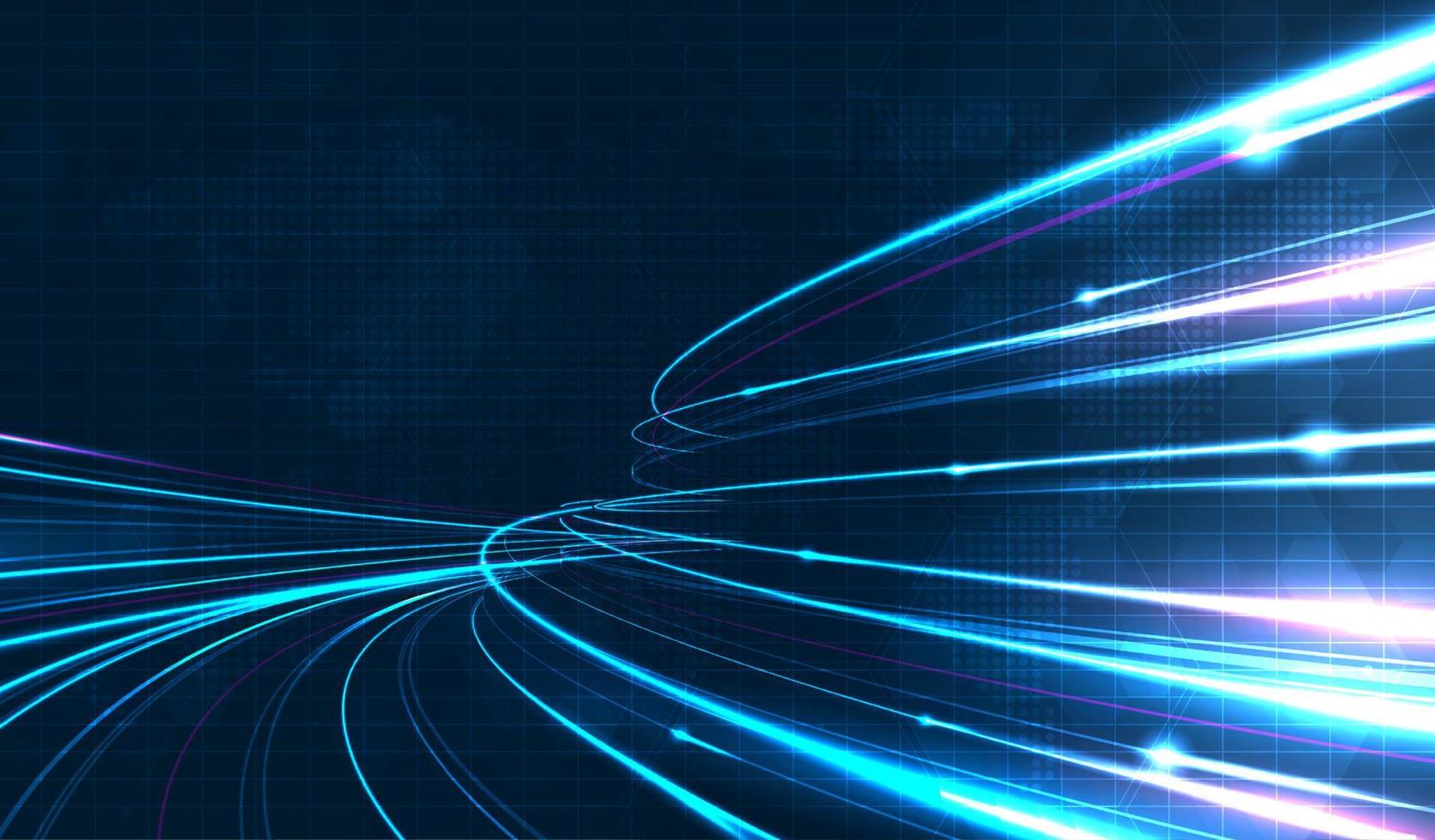 Blue light streak, fiber optic, speed line, futuristic background for 5g or 6g technology wireless data transmission, high-speed internet in abstract. internet network concept. vector design.