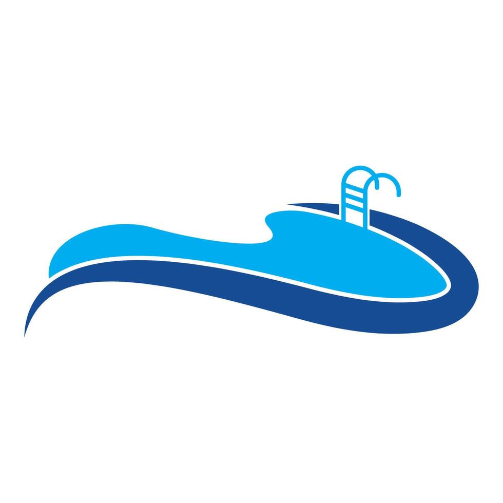 diseño de logotipo de icono de piscinas vector