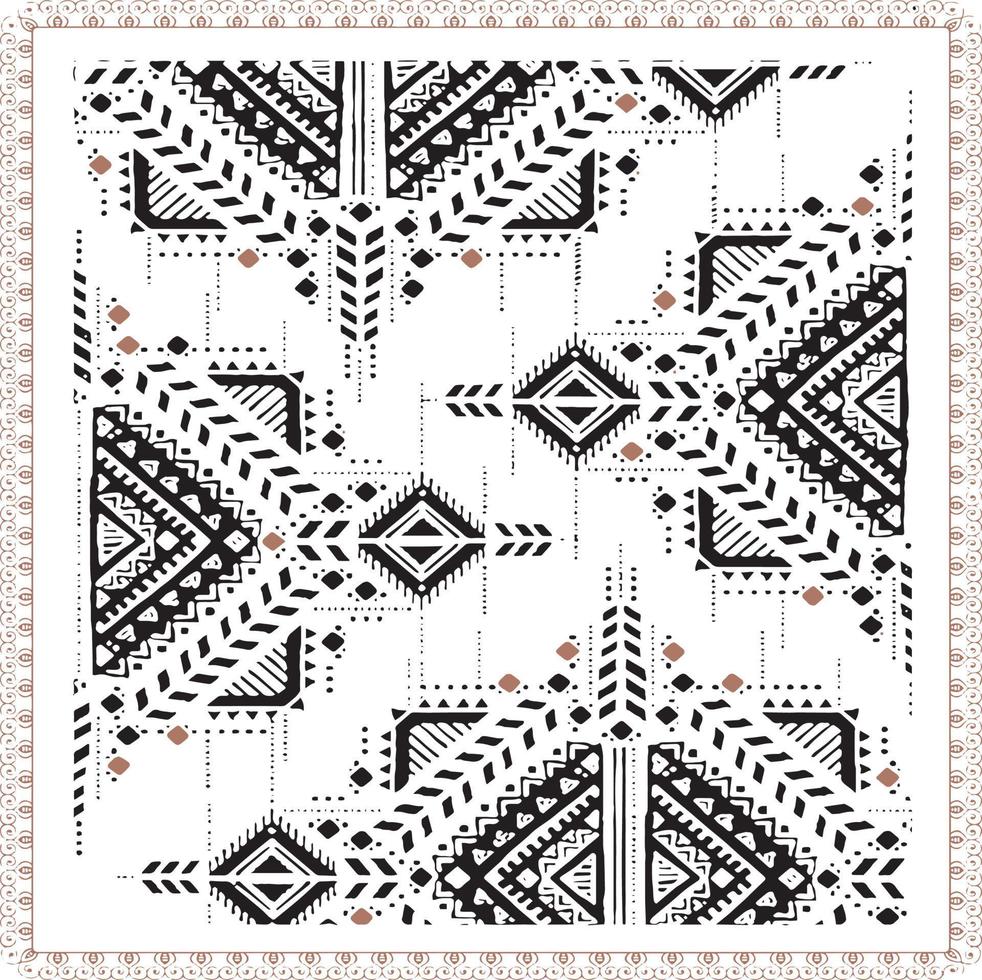 Black Ethnic geometrical pattern Tribal vintage ethnic illustration background vector file