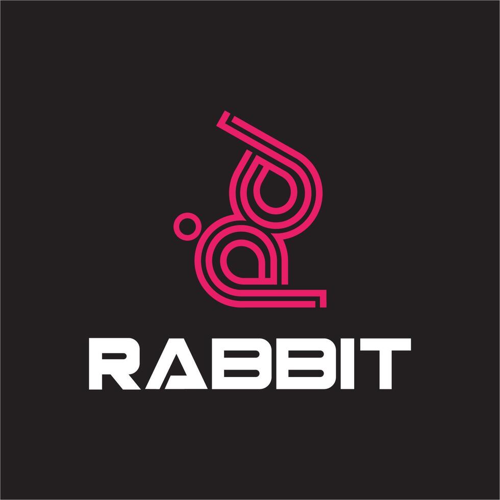 Simple Rabbit logo template vector icon symbol illustration