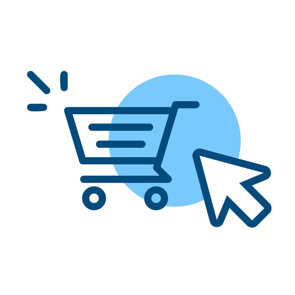 Buy button concept illustration line icon, isolated stock vector eps10