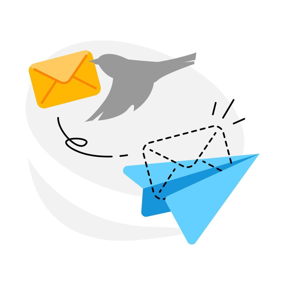 message failed to send concept illustration flat design vector eps10. graphic element for