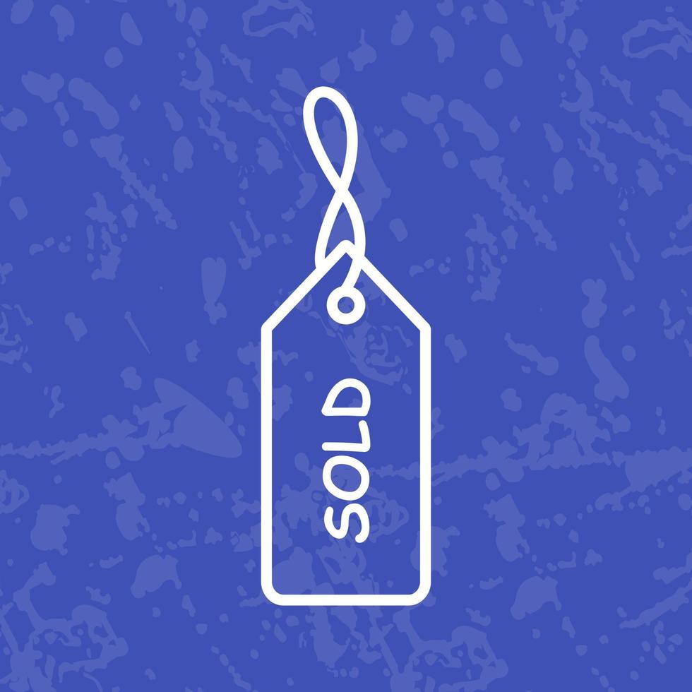 Unique Sold Tag Vector Icon