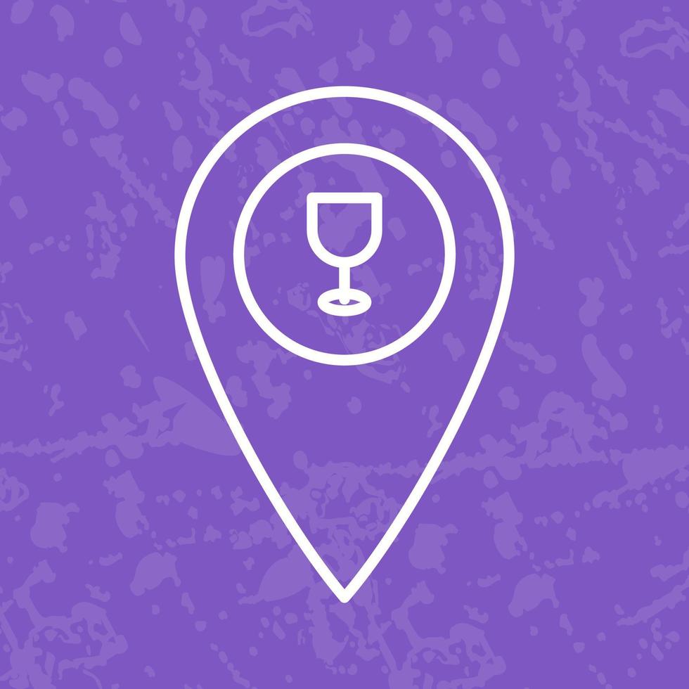 Unique Bar Location Vector Icon