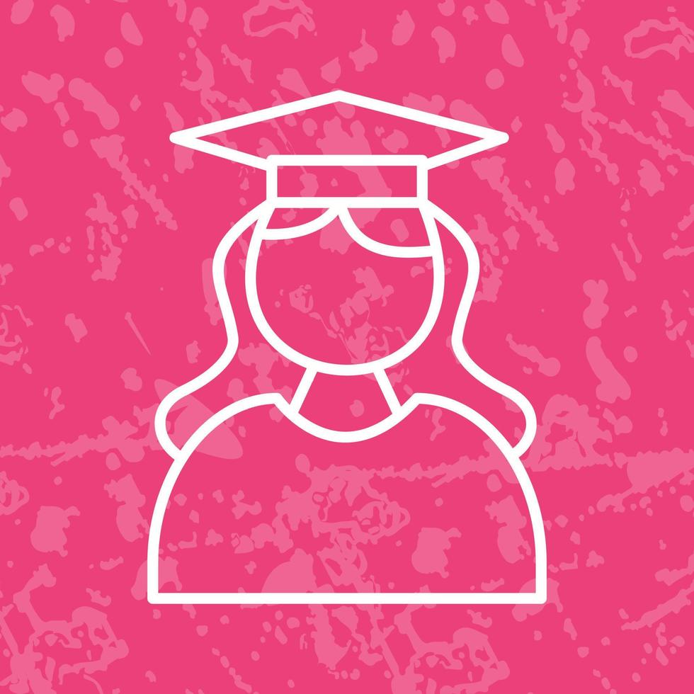 Unique Female Graduate Vector Icon