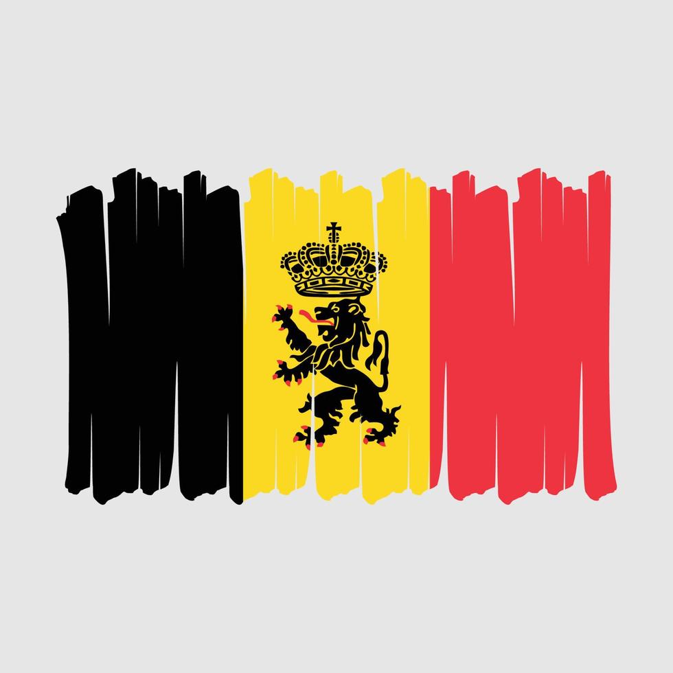 cepillo de bandera de bélgica vector