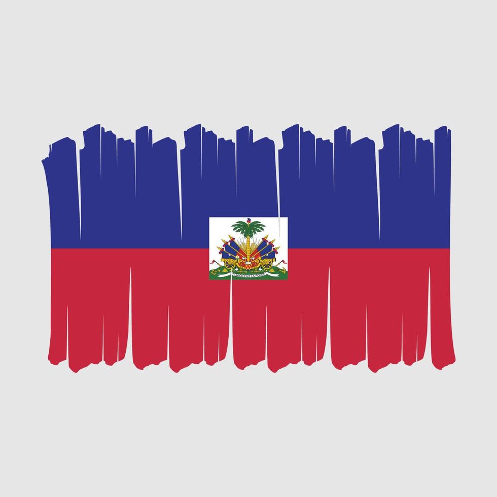 pincel de bandera de haití vector