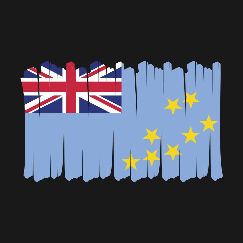 Tuvalu Flag Brush vector