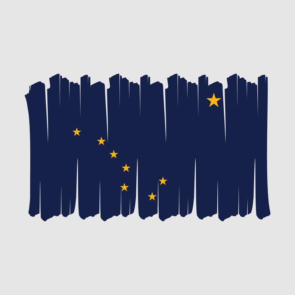 Alaska Flag Brush vector