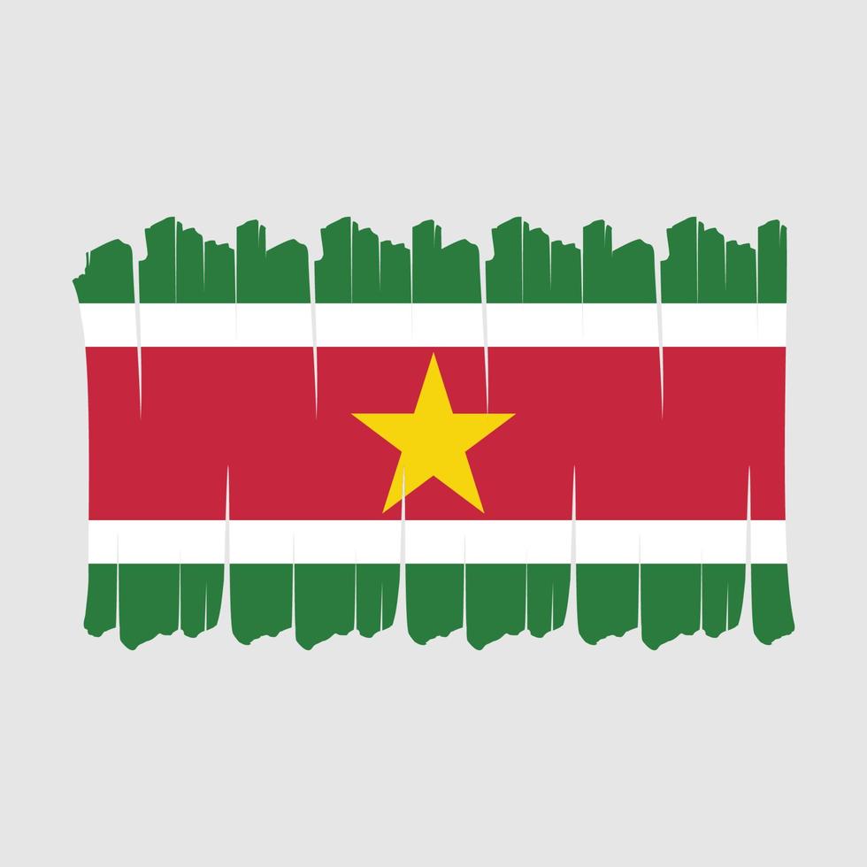 Suriname Flag Brush vector