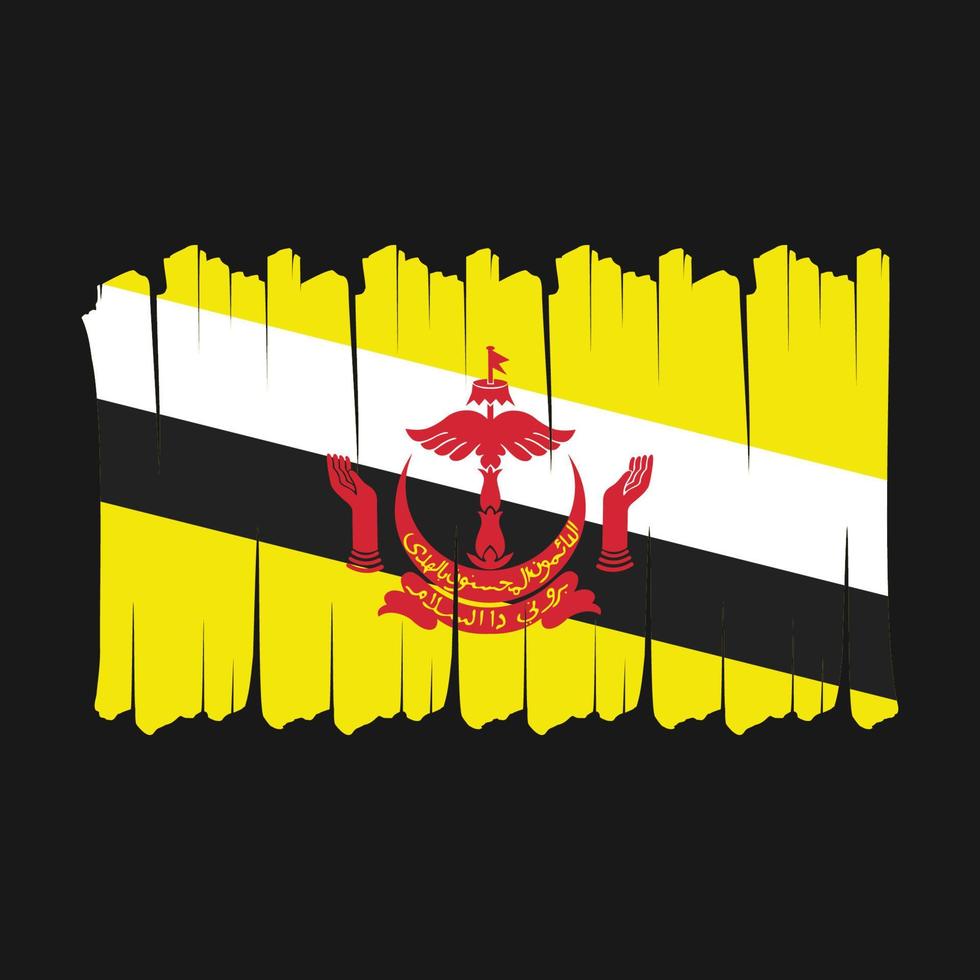 Brunei Flag Brush vector