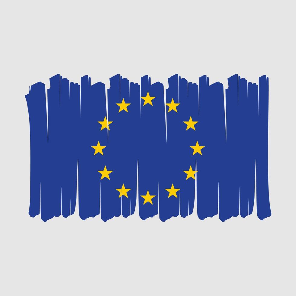 European Flag Brush vector