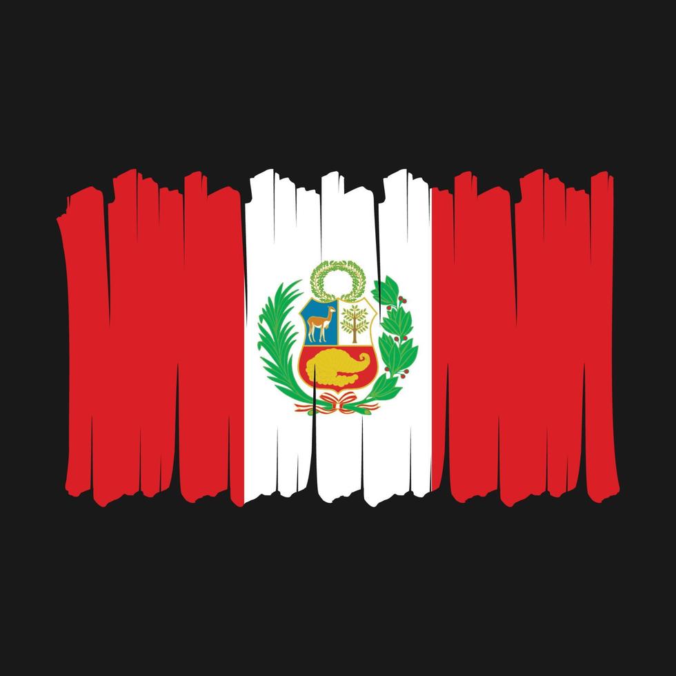 cepillo de bandera de perú vector