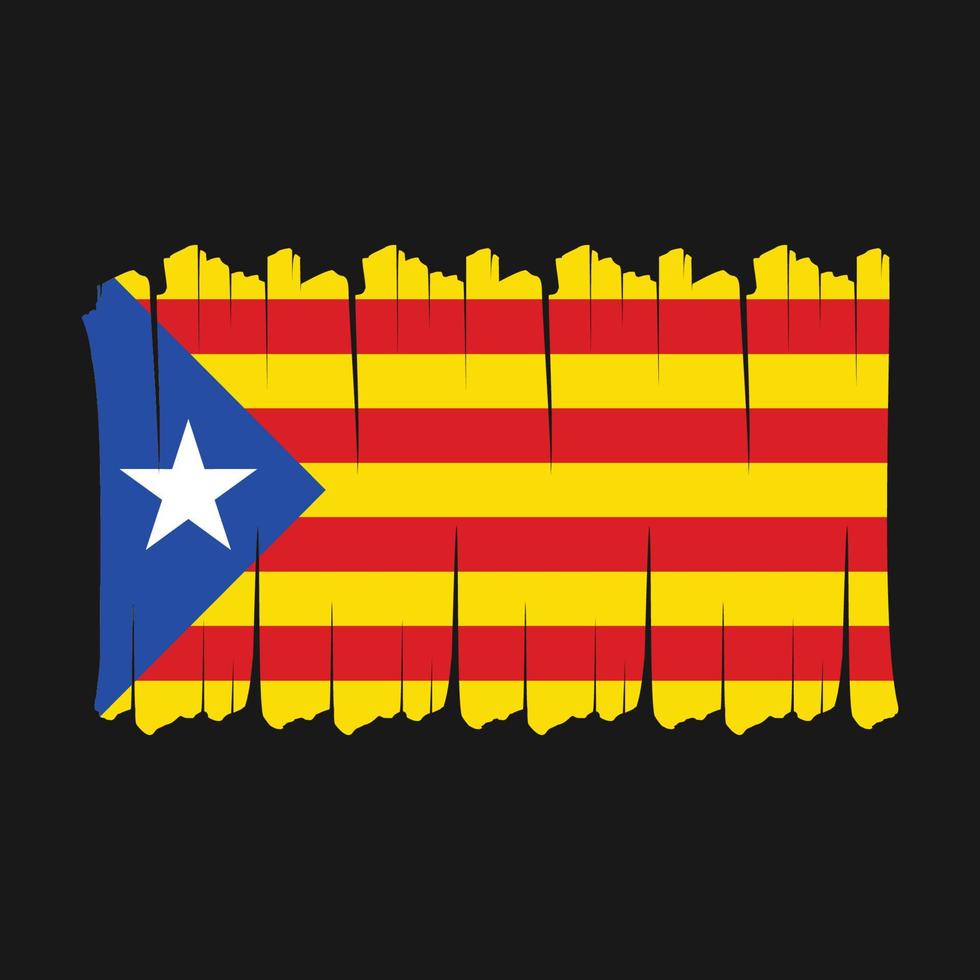 Catalonia Flag Brush vector